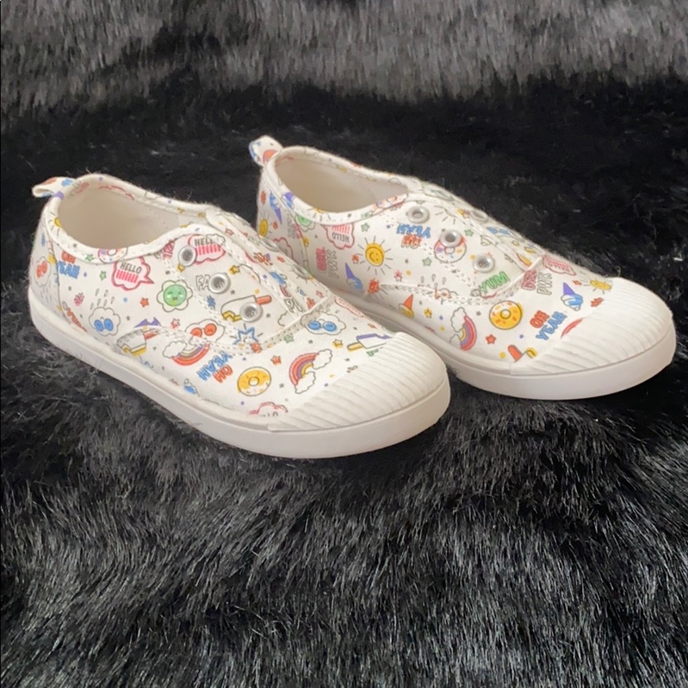 Graffiti slip on sneakers